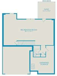 Hampton Basement option is chosen for Home # 161. Finished Rec Room, plus Full Bathroom. Alos includes Unfinished Storage area.