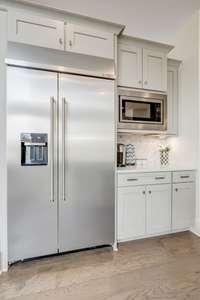 Coffee Bar area beside the KitchenAid fridge