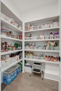 Spacious pantry with plenty of room for all your needs