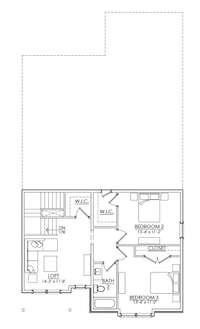 This is the standard upstairs layout. We are building it with the 4th bedroom option on the next page.