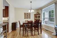 Formal dining room across from Library.