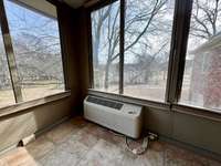 The year round sunroom has its own heat and air unit.