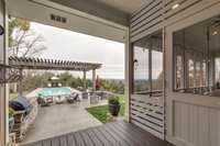 Let's go outside!   Screened porch entry.