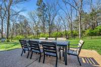 Sun drenched dining patio large enough for a crowd!