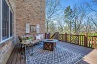 This deck is just off the main level den. What a great spot for morning coffee or a fire pit in the evenings!