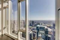 This South facing condo has THE views of downtown Nashville - Broadway, the Batman building, the Cumberland River, and so much more - from the living room and bedroom