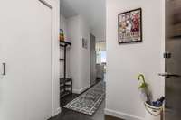 Bright entry foyer with space for a console table or drop zone