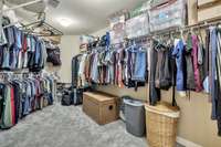 An abundance of space in this giant owners closet!  Keep this same configuration or build the closet of your dreams!