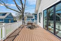 The expansive Trex deck provides ample space for outdoor entertainment and opportunity for fun in the fresh air.