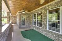 Outdoor covered back porch