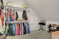 4th bedroom's oversized, walk-in closet