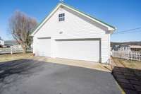 3 car garage with 9 foot door