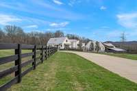 Beautiful 4 board fencing surrounds much of the property and even includes wire fencing on the perimeter to keep your animals in, and others out!