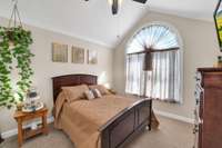 Bedroom on main floor,showing the gorgeous windows.