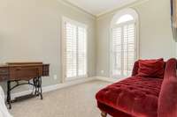 Sitting area in the primary bedroom.