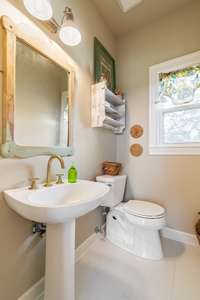 Bathroom off of the laundry/craft room.