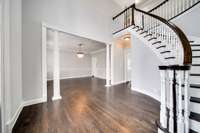 Looking over into the dining room