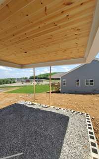 Optional covered porch included - bead board and pour slab