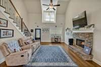 The centerpiece of this room is the stone fireplace- nothing beats a crackling fire in the hearth on a chilly day! 1133 Corona Ct   Lascassas, TN 37085