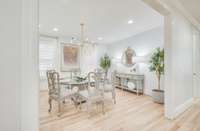 Dining room connects to the kitchen and eating area for a fantastic flow, plus a remarkable space for entertaining and everyone being together!