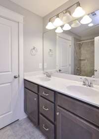 You can add double vanities in the upstairs bathroom *Picture not of actual home