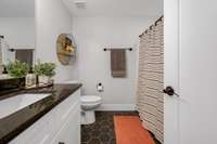 *Bathroom 2 on 2nd Level* Granite Countertops and Tile Floor*