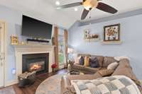 Living Room with beautiful Hardwood floors thoroughout.