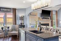 Large Island with granite & beautiful sink (yes a sink that is pretty!) in the Kitchen.