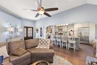 View from the Living Room into the Kitchen. Great remodel!