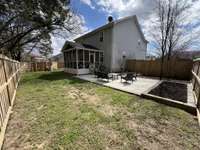 Large concrete patio