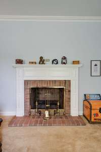 Timeless fireplaces are one feature you will love about this retreat.