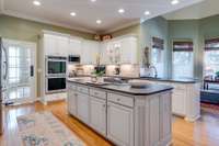 Kitchen made for entertaining. Large center island accomodates extra prep room or buffet area