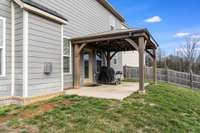 Fenced Backyard with Pergola