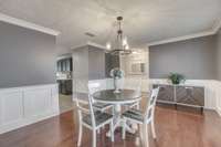 Alternate view of this spacious Dining room!  So much space for all of your entertaining or use it as an office, or both!