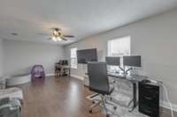 Loft bonus room with a ceiling fan and wide open space for your imagination.  Exercise room, play room, office, media room?