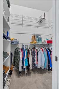 Two Large Walk-in Closets in Primary