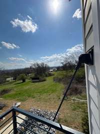 view looking west from the balcony