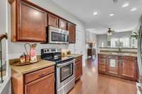 Opposite view of kitchen toward Living area.