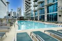 Beautiful pool on 7th floor amenity’s deck