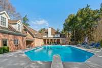 Beautiful salt water pool with diving board