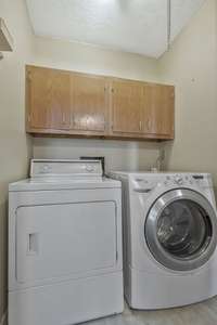 Washer and dryer remain.