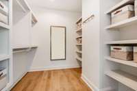 Huge walk in closet in your primary bedroom