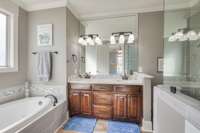 You will love the double vanities and good natural lighting in your en suite bathroom