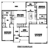 First Floor - The Princeton Floor Plan That Is Being Built On Lot 245 - 1222 Sycamore Leaf Way