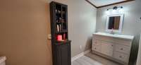 Master bath with new vanity