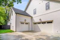 3 Car Garage, the single bay includes a 220 plug for EV charging