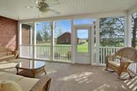 Enjoy your privacy on your screened and covered back patio.