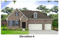 Adams Elevation 6. Photo is a rendering, not actual home. One of seven floorplans available. 3 CAR GARAGE INCLUDED IN BASE PRICE!