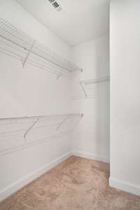 Extra large primary closet.