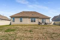 The hip roof shows more quality went into the building of this home.